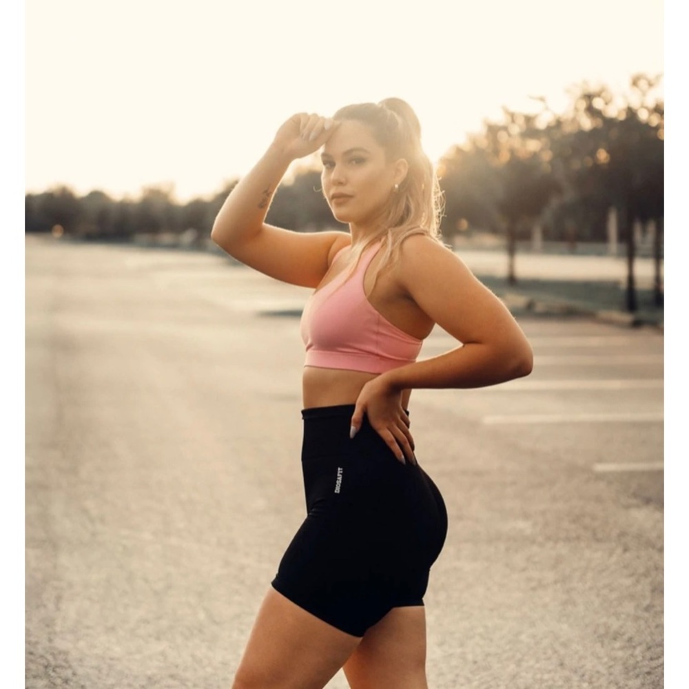 NWT Diosa Fit black biker shorts